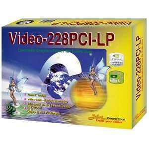 com Jaton Video 228PCI LP Graphics Card Support low profile Dual VGA 