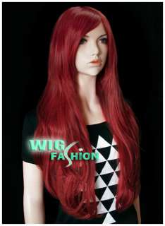 Anime Cosplay Wig Long Dark Red Hair Wigs CH47  