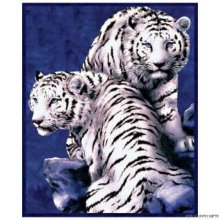 Tigers Plush Blanket King/Queen 77x91  