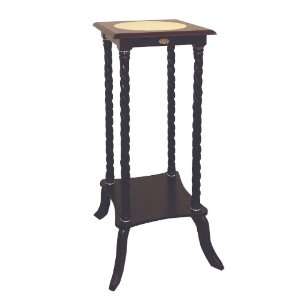  Square Plant Stand with Twisted Design Legs in Cherry 