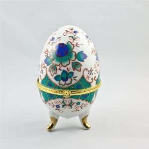   Jewelry Box, Porcelain Eggs, Ceramic Egg Trinket Boxes: Home & Kitchen