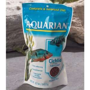  Aquarian 807E Cichlid Pellet Large Fish Food, 8.5 oz. Bag 