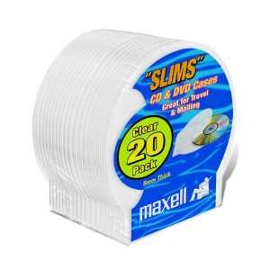  Maxell ClamShell Clear CD Case (CD 356) 20 Pack 