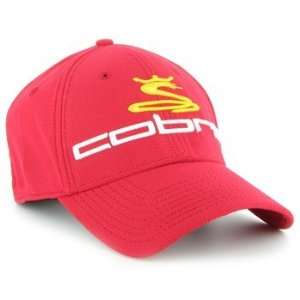  Cobra Golf Performance Mesh Fitted Cap RED L/XL Sports 