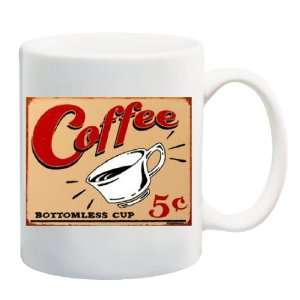  COFFEE BOTTOMLESS CUP Mug Coffee Cup 11 oz ~ Vintage 