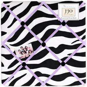  Purple Funky Zebra Fabric Memory/Memo Photo Bulletin Board 