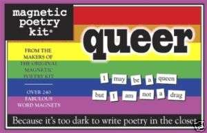 Magnetic Poetry Kit   Queer   Fridge/Dorm Magnets NEW  