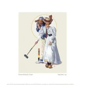  Norman Rockwell   Croquet Giclee