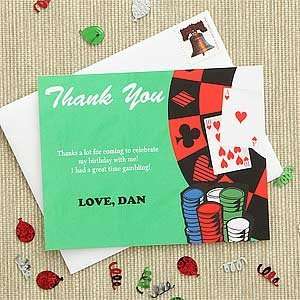  Personalized Thank You Note Cards   Poker: Health 