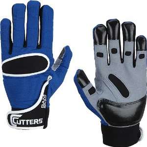  Cutters Full Finger Football Lineman Gloves   Royal Small 