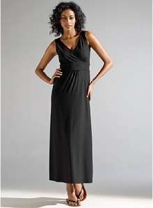 EILEEN FISHER $198 Viscose Jersey Maxi Dress BLACK XS S M L XL  