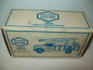   1993 UTILITY BUCKET TRUCK BALTIMORE GAS & ELECTRIC BANK DIE CAST 125