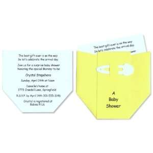  Diaper Baby Shower Invitations for Baby   Set of 10 