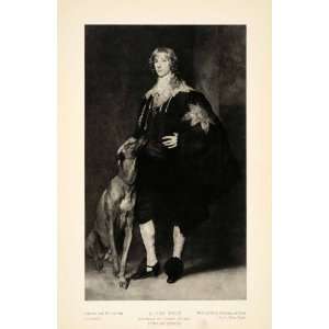 1939 Photogravure Anthony Van Dyck Portrait Dog James Stuart Duke 