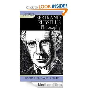Historical Dictionary of Bertrand Russells Philosophy (Historical 