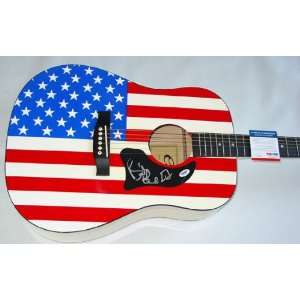 Billy Gilman Autographed Signed Flag Guitar PSA DNA Certified