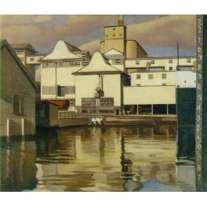 Hand Made Oil Reproduction   Charles Sheeler   24 x 20 inches   River 