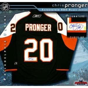 Chris Pronger Signed Jersey   Philadelphia Flyers Black Reebok Premier 