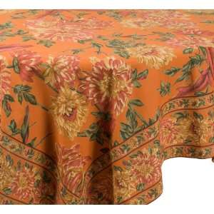 April Cornell 60 by 90 Inch Tablecloth, Mums Rust