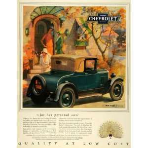  1927 Ad Chevrolet Motor Cars Fisher Artist Fred Mizen 