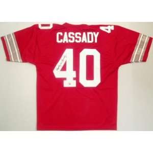  Howard Hopalong Cassady Signed Ohio State Red Custom 