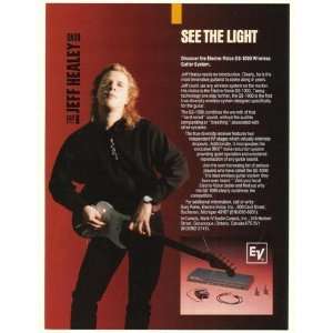  1990 Jeff Healey Photo Electro Voice Wireless Guitar Print 
