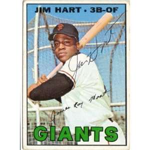 Jim Hart San Francisco Giants #220 1967 Topps Autographed Baseball 