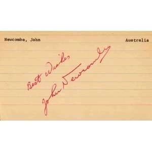 John Newcombe Autographed 3x5 Card