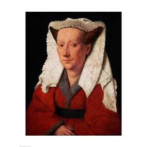 Portrait of Margaret van Eyck, 1439 HIGH QUALITY MUSEUM WRAP CANVAS 