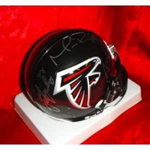  Atlanta Falcons 3 Sig Hand Signed Autographed Mini Helmet 