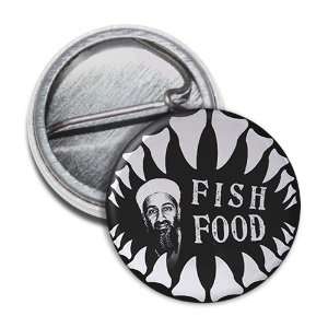  Osama Bin Laden DEAD FISH FOOD 1 inch Mini Button 