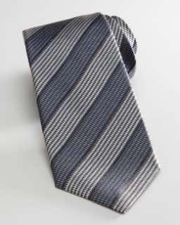 N1PJS Gucci Texture Stripe Tie, Blue