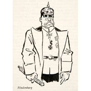  1946 Print Alois Derso Political Cartoon Paul Von Hindenburg 
