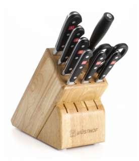   and stamped knives with ergonomic handles 13 slot block 9 pc set