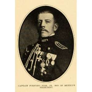  1911 Print Captain Porfirio Diaz Jr Mexico Dictator 
