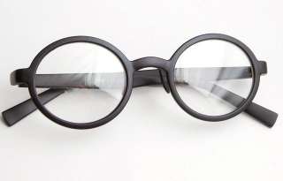 ROUND EYEGLASS FRAME Matte Black Optical Eyewear Spectacles Unisex 