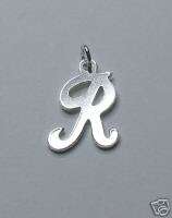 FANCY ALPHABET LETTER R CHARMS CHARM STERLING SILVER  
