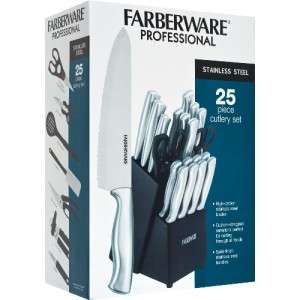 Farberware Pro Stainless Steel Cutlery Set 25 pc. NEW  