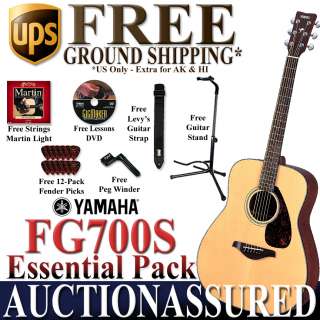NEW YAMAHA Acoustic FG700S FG 700S FG700 GUITAR PACK  