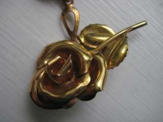   Gold filled Wyler Lapel Pin Watch Wind Up Gorgeous Rose Flower!  