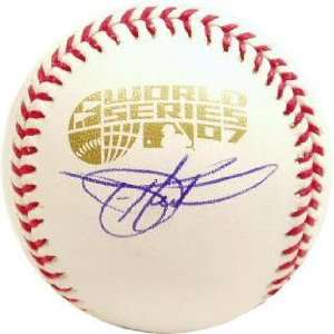 Todd Helton Autographed Baseball  Details 2007 World Series Baseball