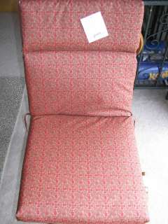 CHAIR CUSHION Outdoor Patio RED + GOLD PATTERN NEW  