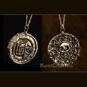   OF THE CARIBBEAN Aztec Gold Retro coin Pendant Necklace Fashion  