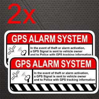 Pair of GPS GSM CAR ALARM System Deterrant Warning Stickers  