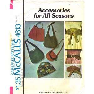   Vintage Sewing Pattern Accessories Bags & Belts Arts, Crafts & Sewing
