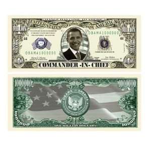  (25) Barack Obama Million Dollar Bill 
