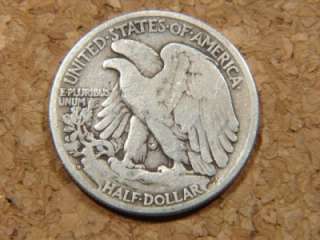 Nice 1917 D Reverse Walking Liberty Silver Half Dollar FREE S&H  