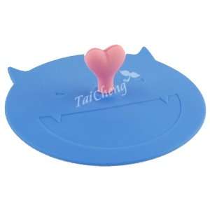   Silicone Food Drink Container Mug Lid   Heart (Small) 