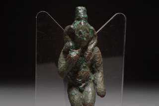 rare ancient Egyptian bronze figure of Harpocrates, dating to 