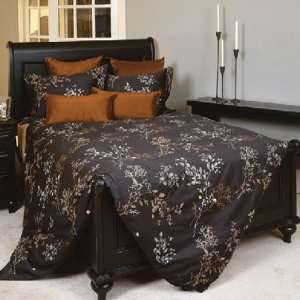  Essence Black And Copper Floral King Duvet Cover